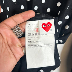CDG Play Polka Dot Heart Longsleeve Size M