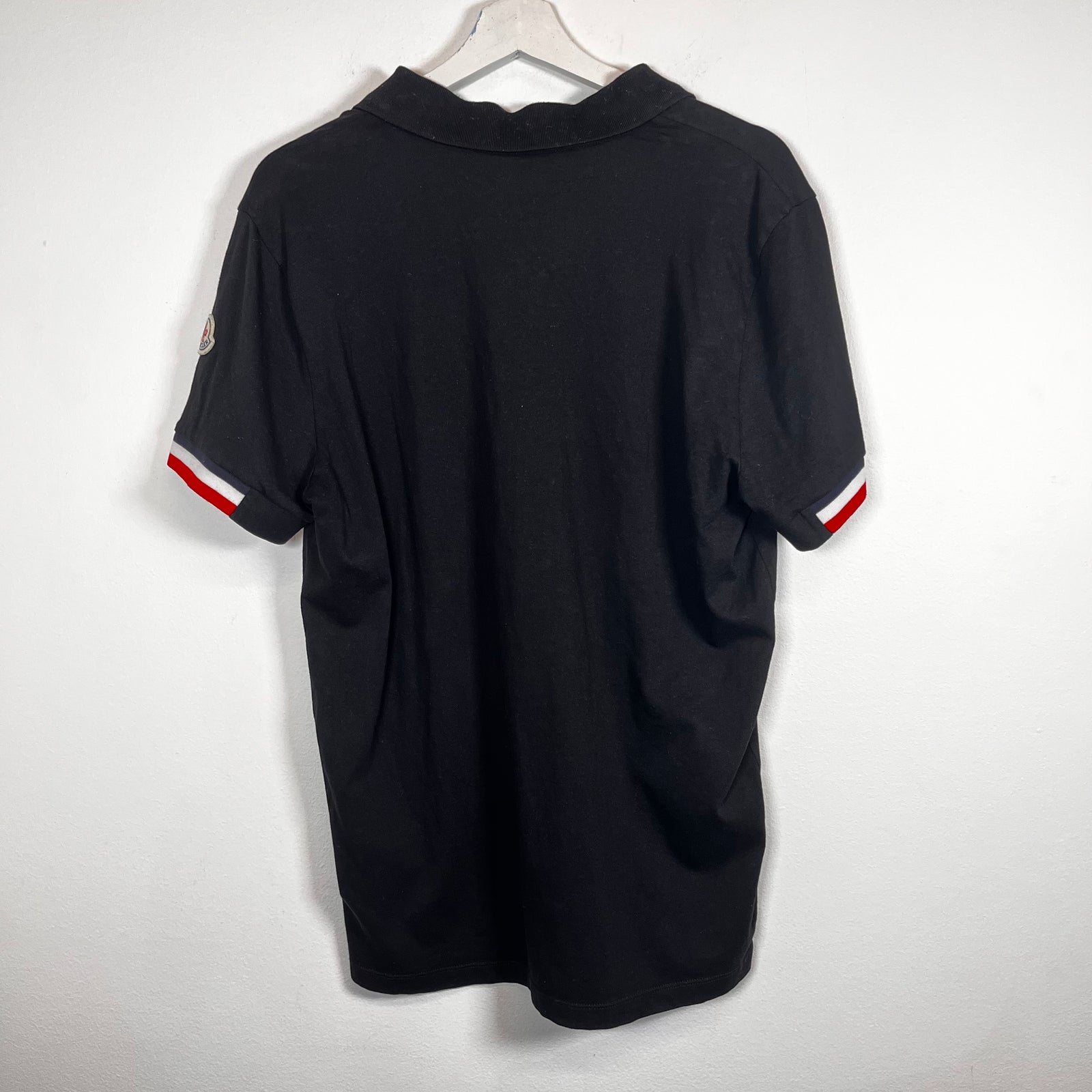 Moncler Black/Red Polo Size L