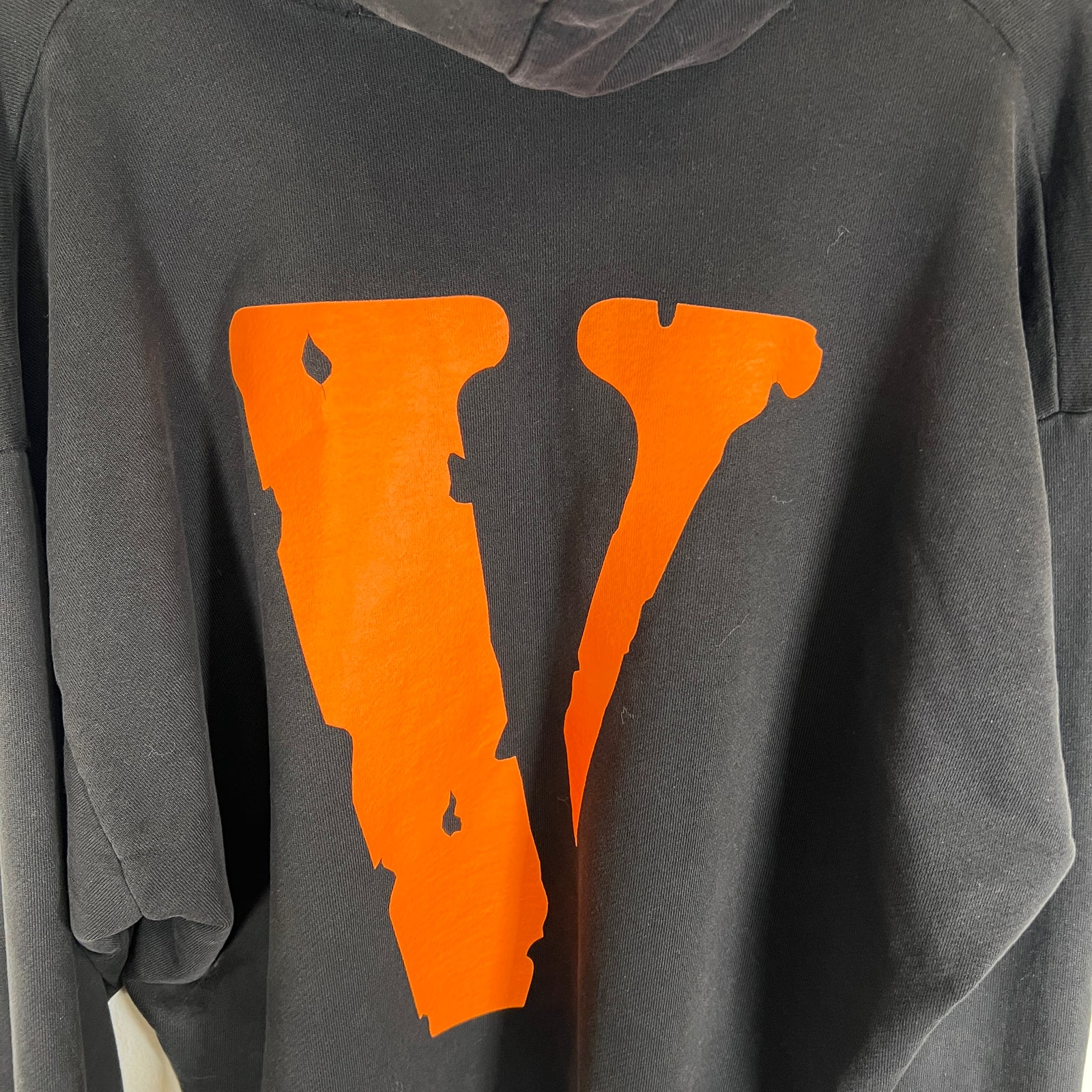 Vlone Orange/Black Hoodie Size L