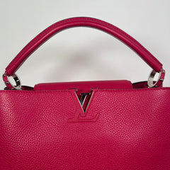 Louis Vuitton Capucines Red Taurillon Leather MM Handbag