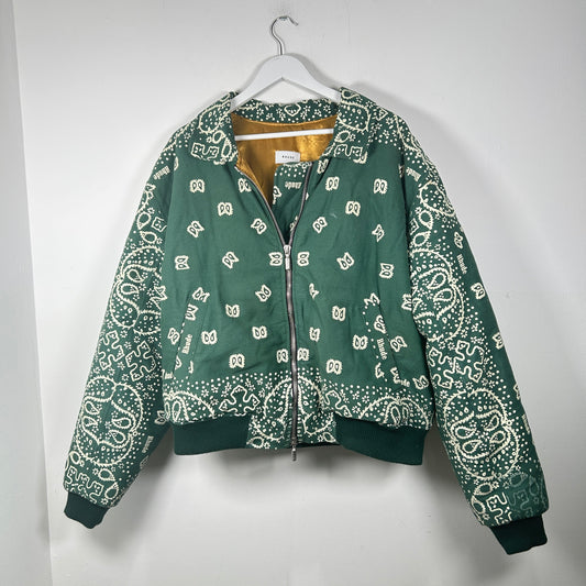 Rhude Paisley Bandana Puffer Jacket Size L
