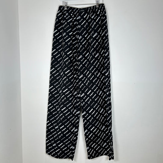 Balenciaga Multi Logo Wide Leg Track pants Size M