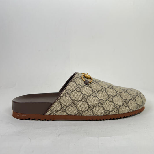 Gucci GG Supreme Monogram Horsebit Mules