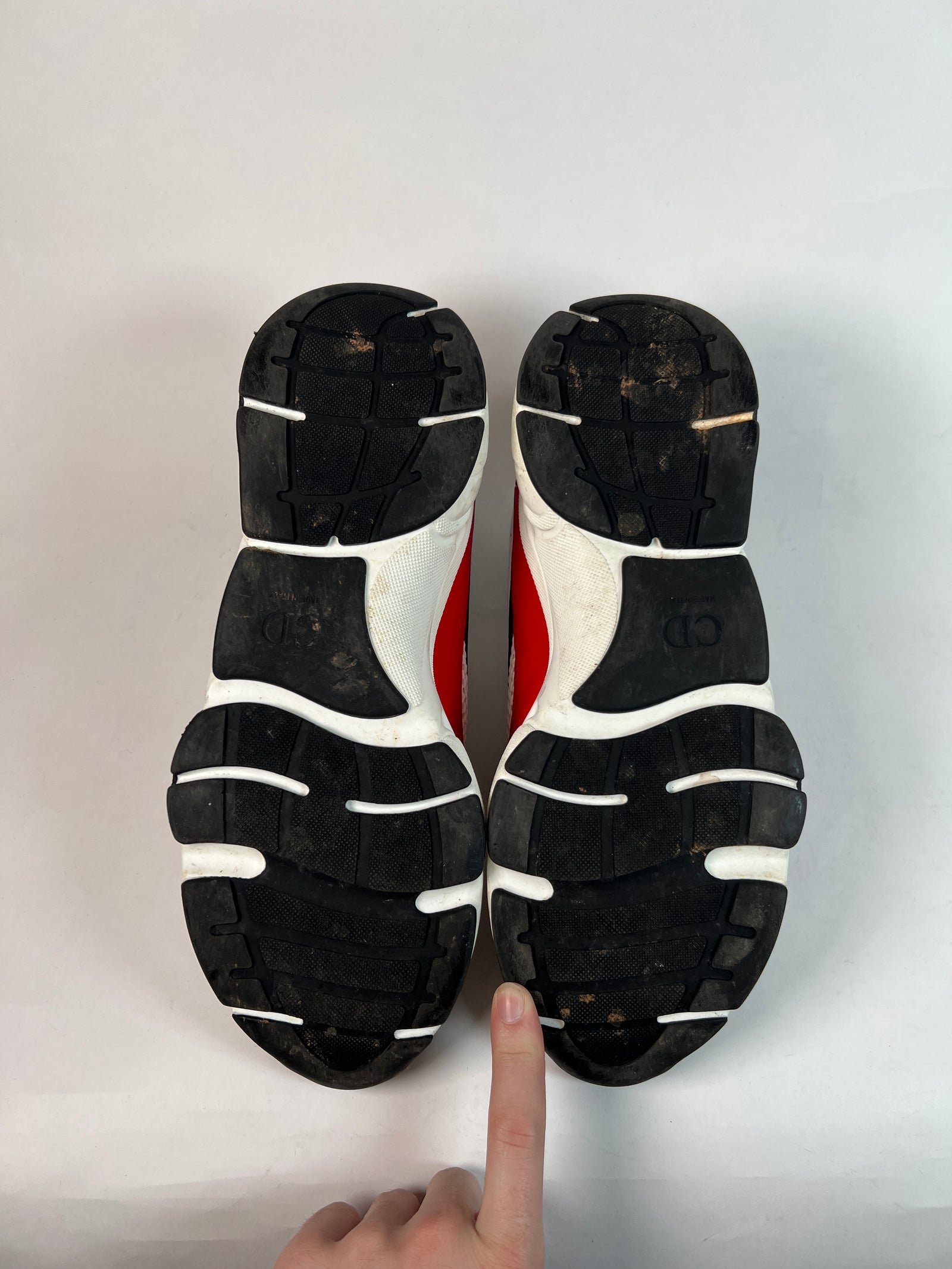 Dior White/Red B22 Sneakers Sz 43