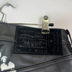 Denim Tears Black Leather Wreath Pants Size 32