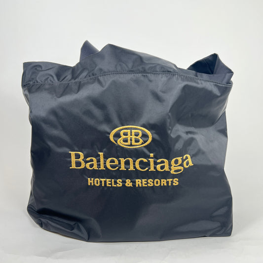 Balenciaga Black Hotel & Resorts Large Nylon Tote Bag