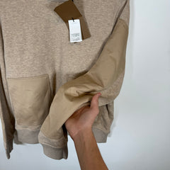Burberry Tan Patchwork Wool Sweater Size S