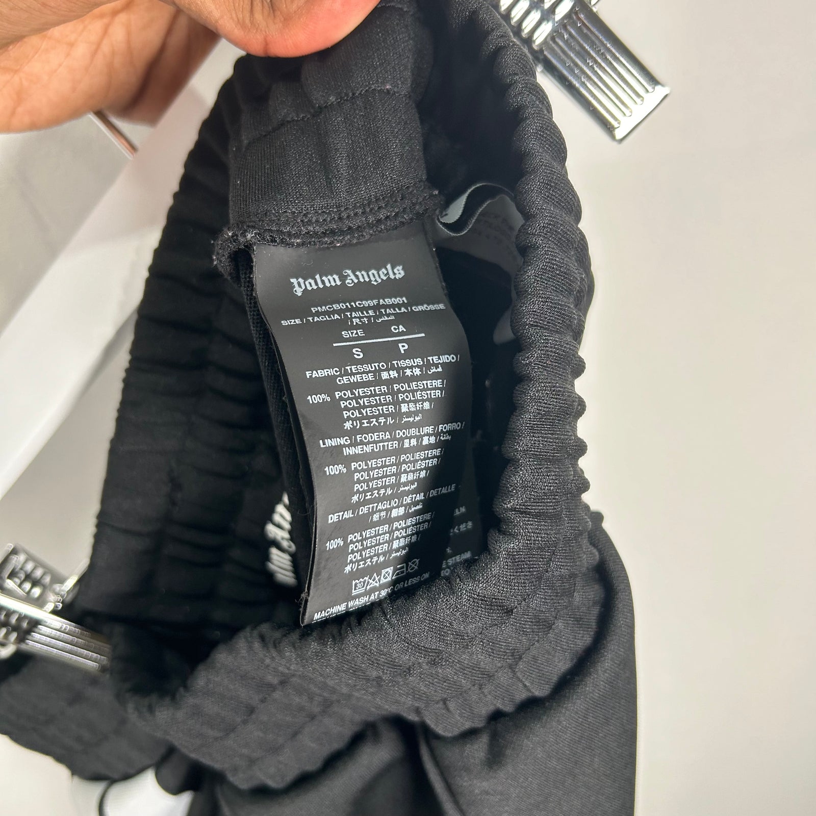 Palm Angels Black Track Shorts Size M