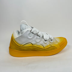 Lanvin Yellow Spray Paint Curb Sneaker Size 46
