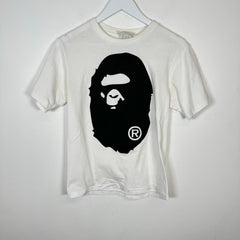 Bape White/Black Ape Head Tee Size S