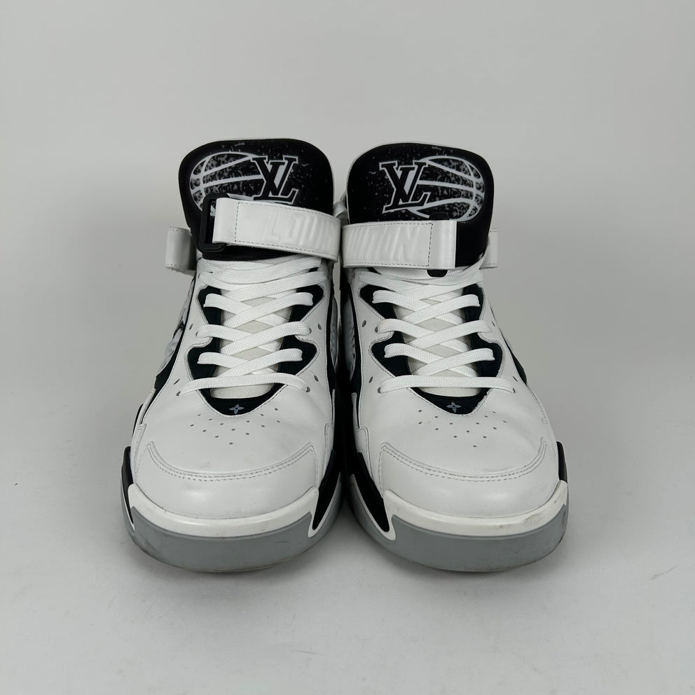Louis Vuitton White/Grey Basketball Trainers  Size LV 9