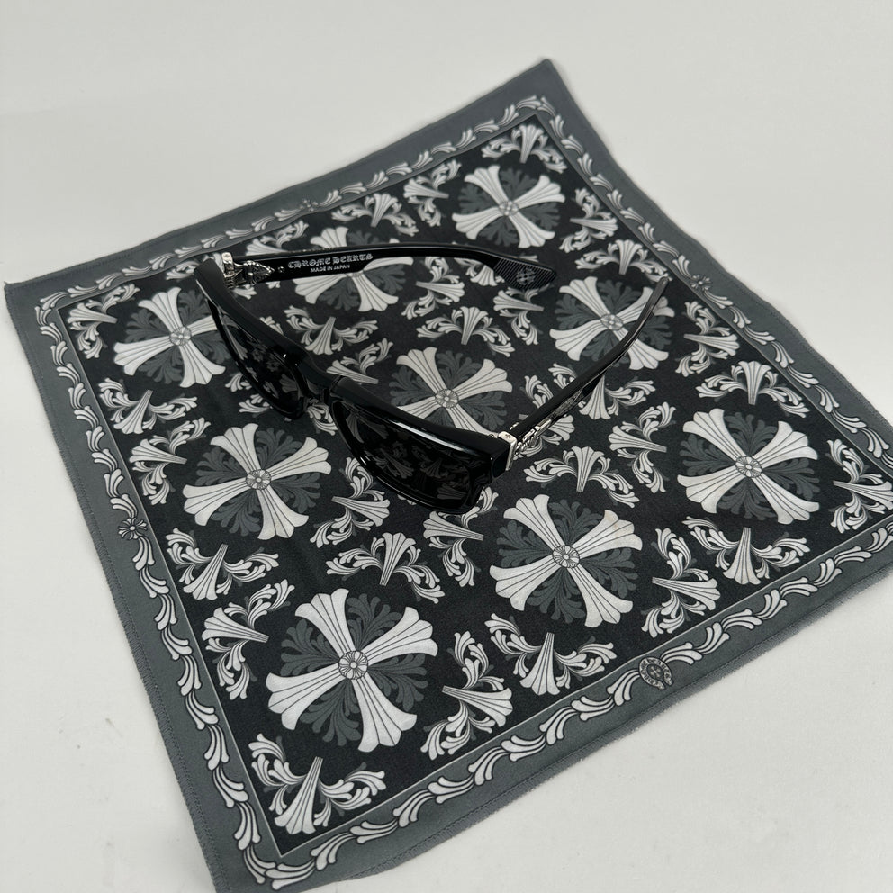 Chrome Hearts Black/Silver Box Officer Sunglasses