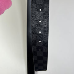 Louis Vuitton Damier Graphite LV Initiales 40MM Belt