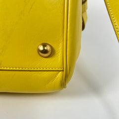 Saint Laurent Yellow Calfskin Leather Classic Baby Duffle Bag