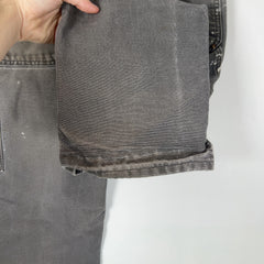 Carhartt Faded Grey Distressed 'Double Knee' Carpenter Pants