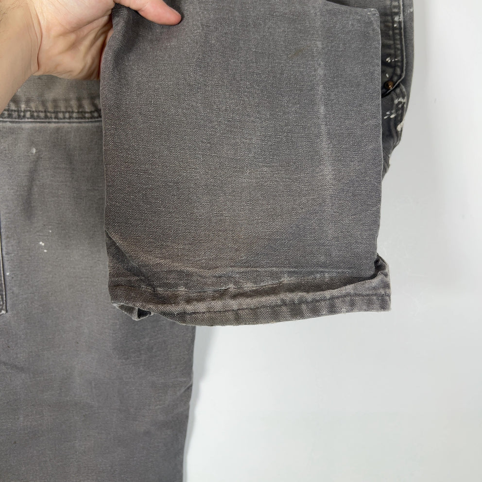 Carhartt Faded Grey Distressed 'Double Knee' Carpenter Pants