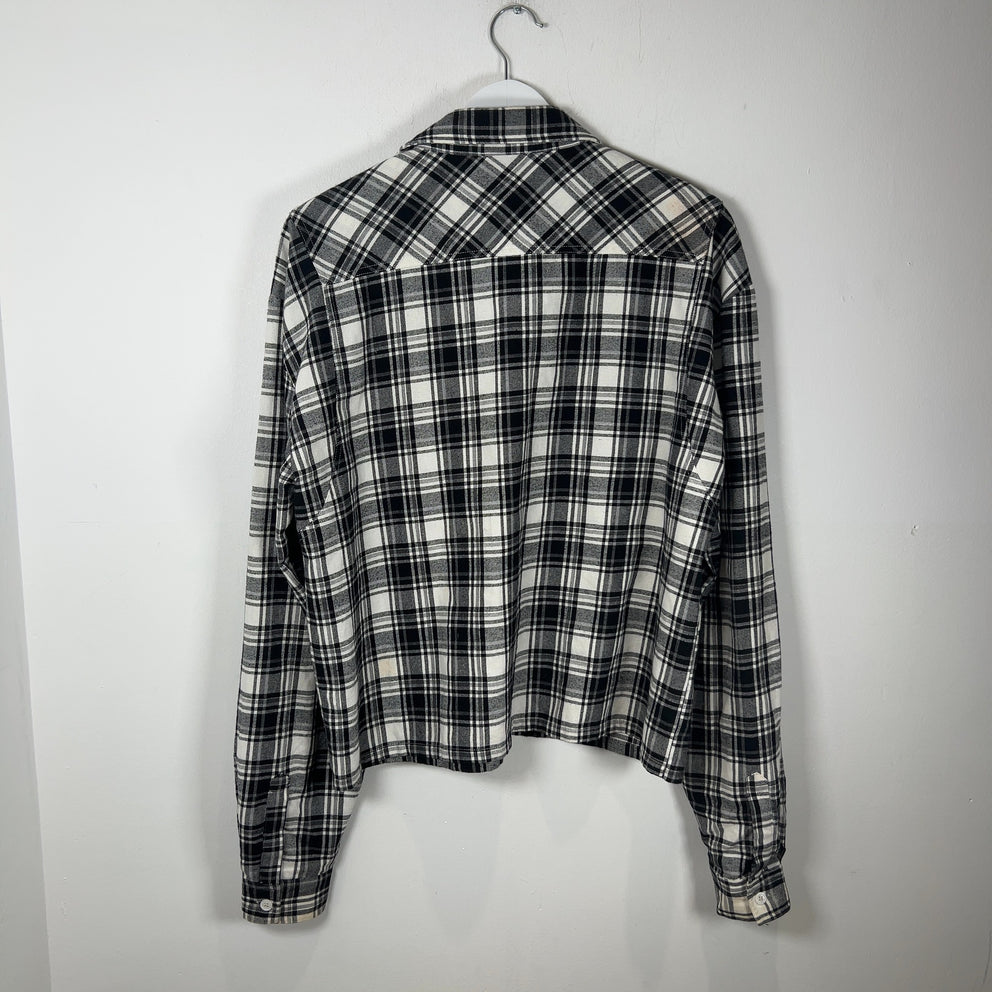 Science Projects Cropped Flannel Shirt