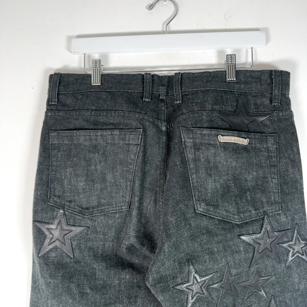 Chrome Hearts Star Patch Raw Denim Jeans