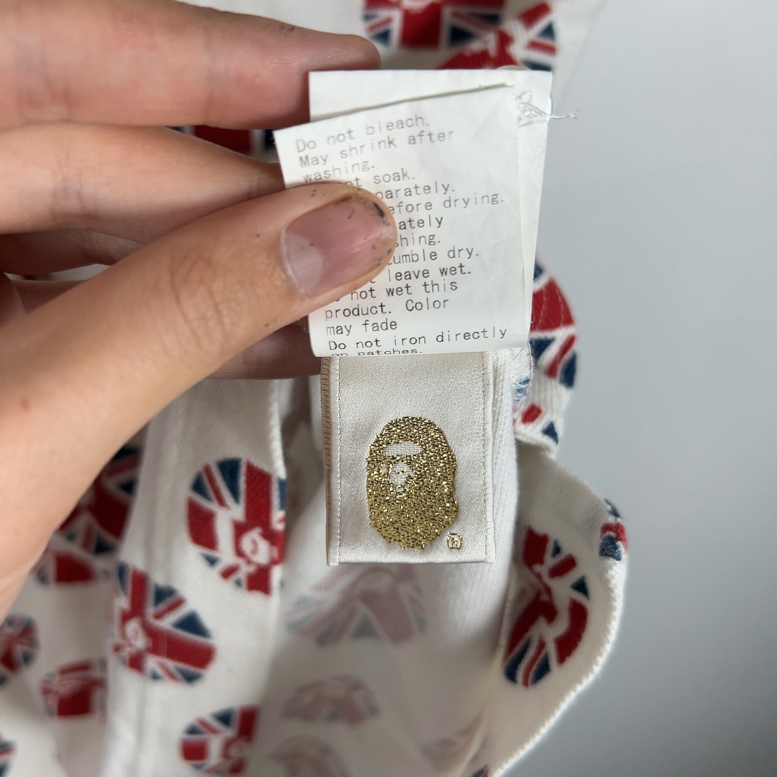 Bape England Ape Head Logo Polo Shirt
