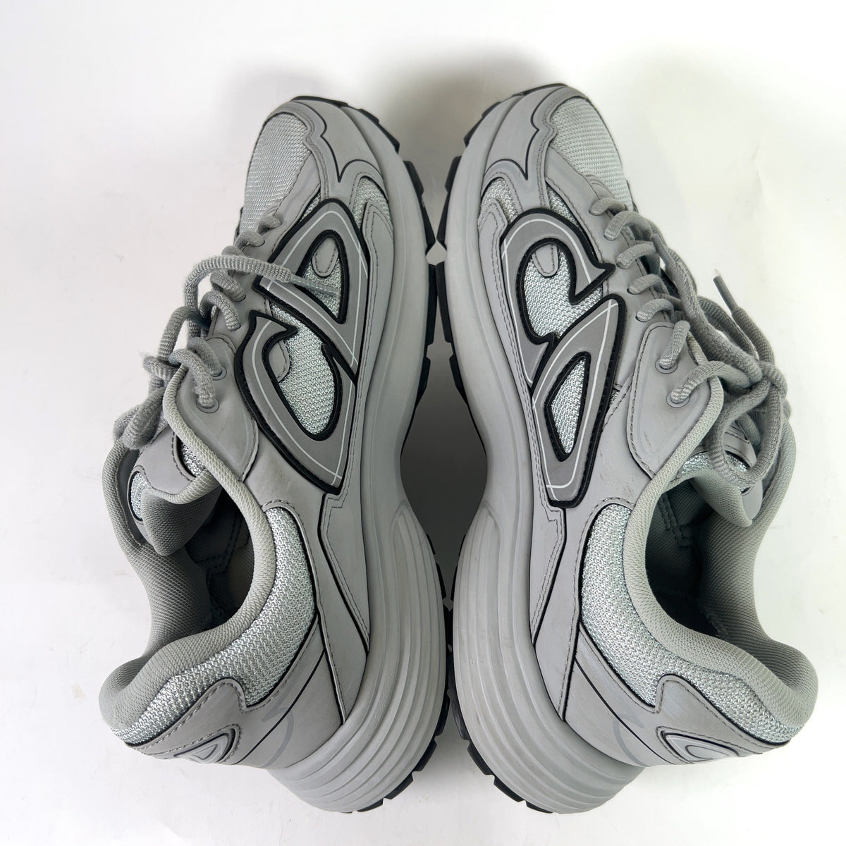 Dior B30 Grey Mesh Microfiber Low-Top Sneakers