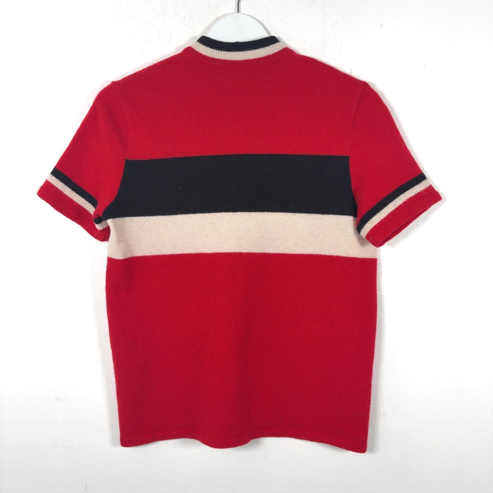 Prada Knit Colorblock Quarter-Zip Polo