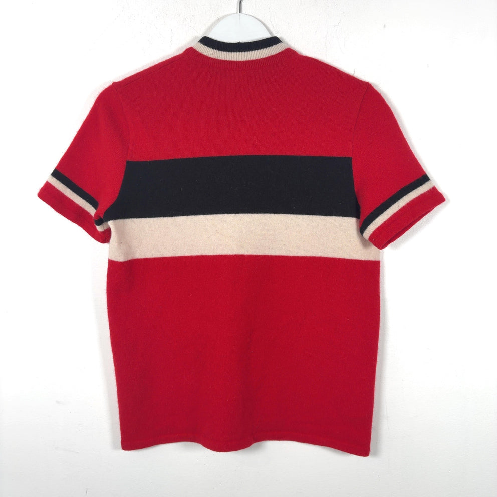 Prada Knit Colorblock Quarter-Zip Polo