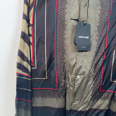 Roberto Cavalli Python Silk Shirt Size M
