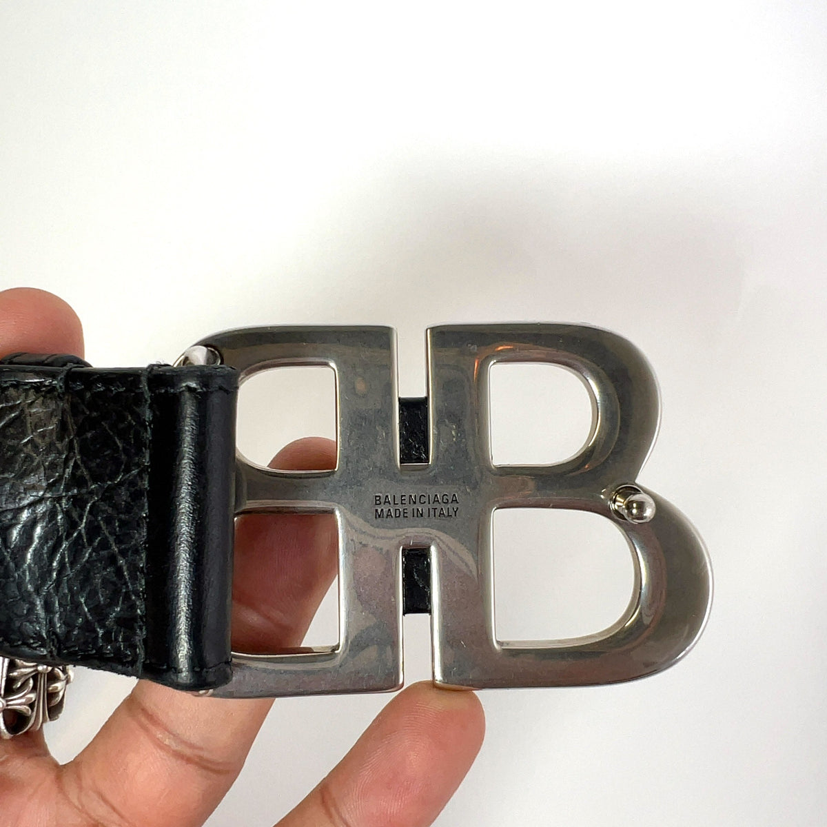 Balenciaga BB Monaco Leather Belt