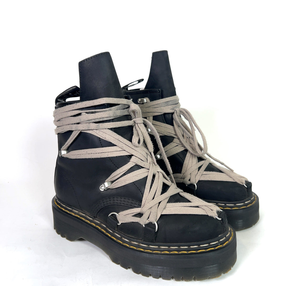 Rick Owens x Dr Martens 1460 Megalace Quad Sole Boots