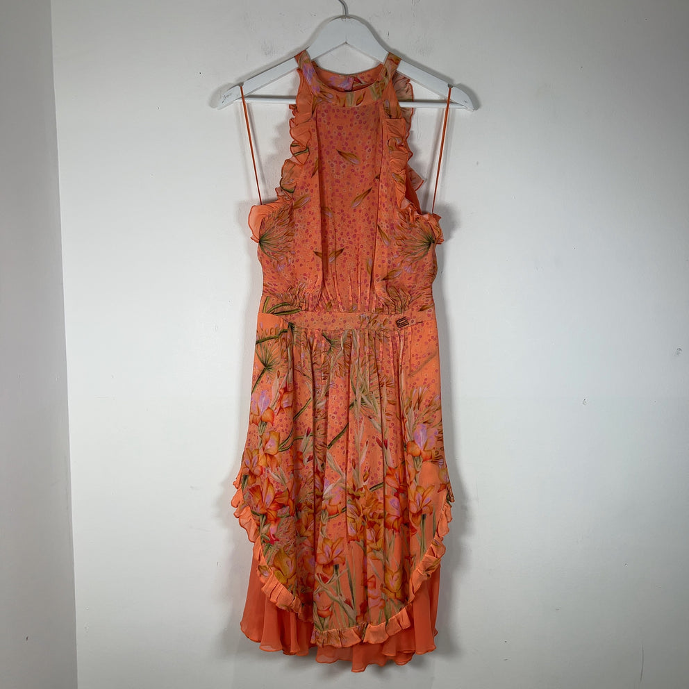 Class Robert Cavalli Flower Petal Ruffle Dress