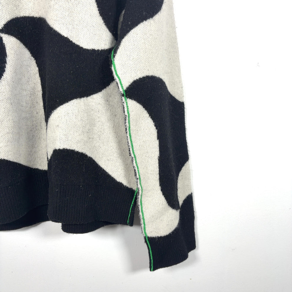 Bottega Veneta Wool Knit Contrast Stitching Sweater