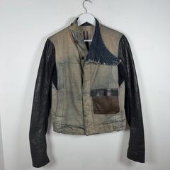 Rick Owens FW15 Fur Pocket Hybird Asymmetric Button Slave Jacket