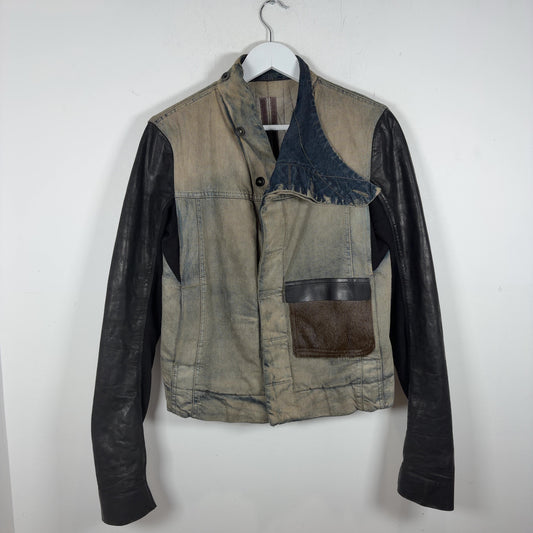 Rick Owens FW15 Fur Pocket Hybird Asymmetric Button Slave Jacket