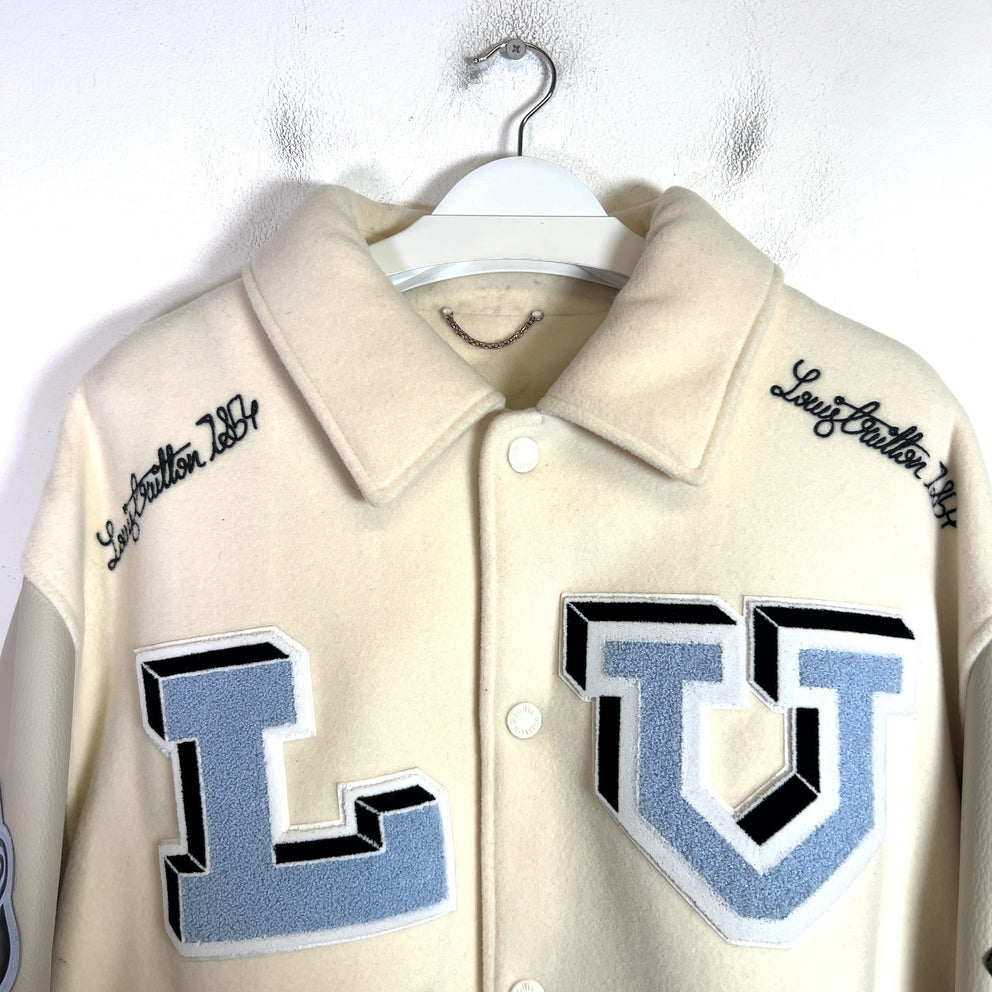 Louis Vuitton FW22 Patched 'Bugs Bunny' Varsity Jacket