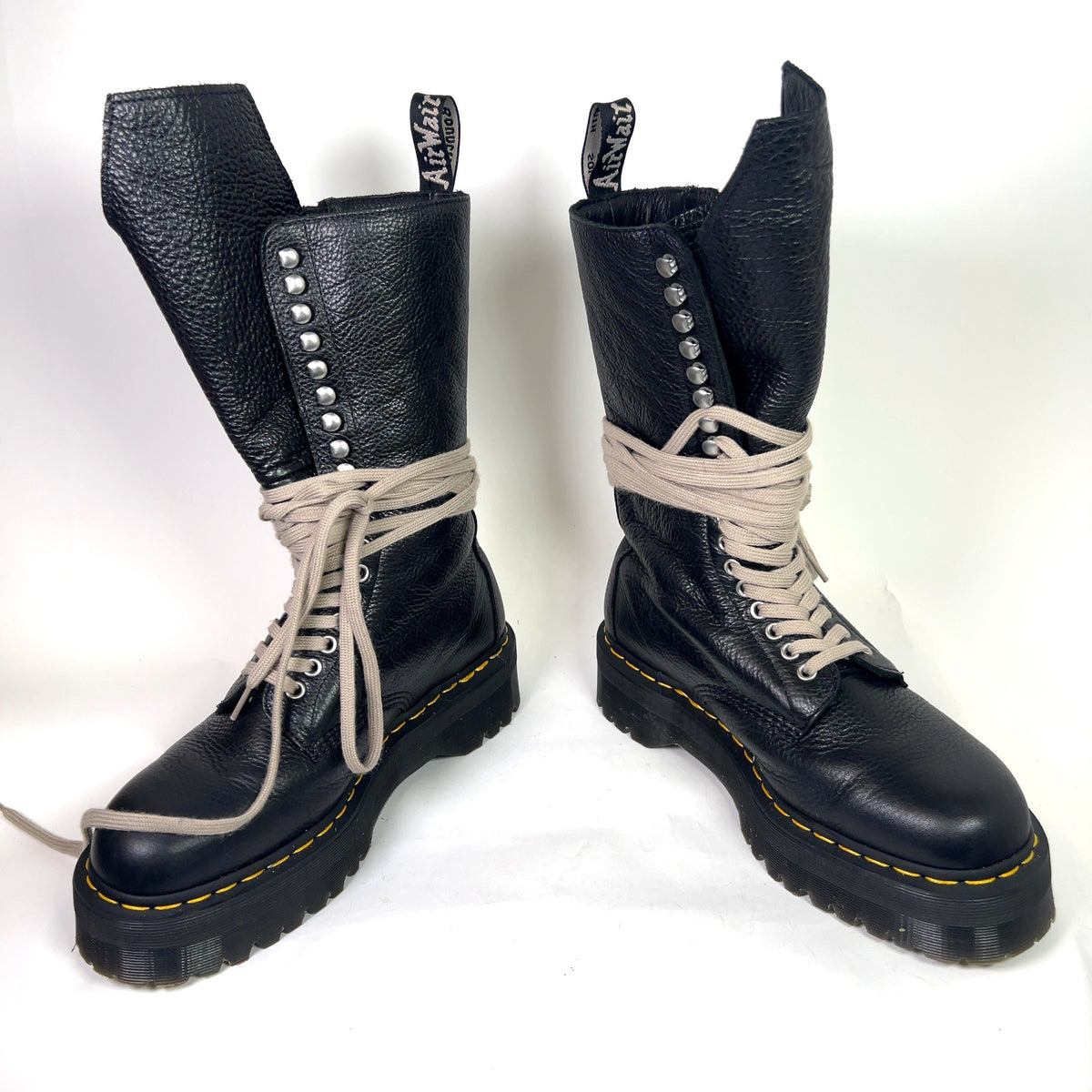 Rick Owens x Dr Martens 1918 Leather Platform Boots