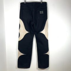 Thug Club Crescent Leather Panel Jeans