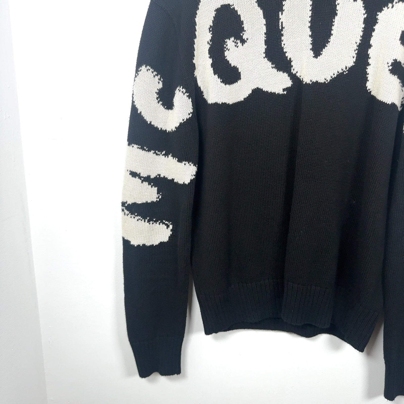 Alexander McQueen Graffiti Logo Knit Sweater