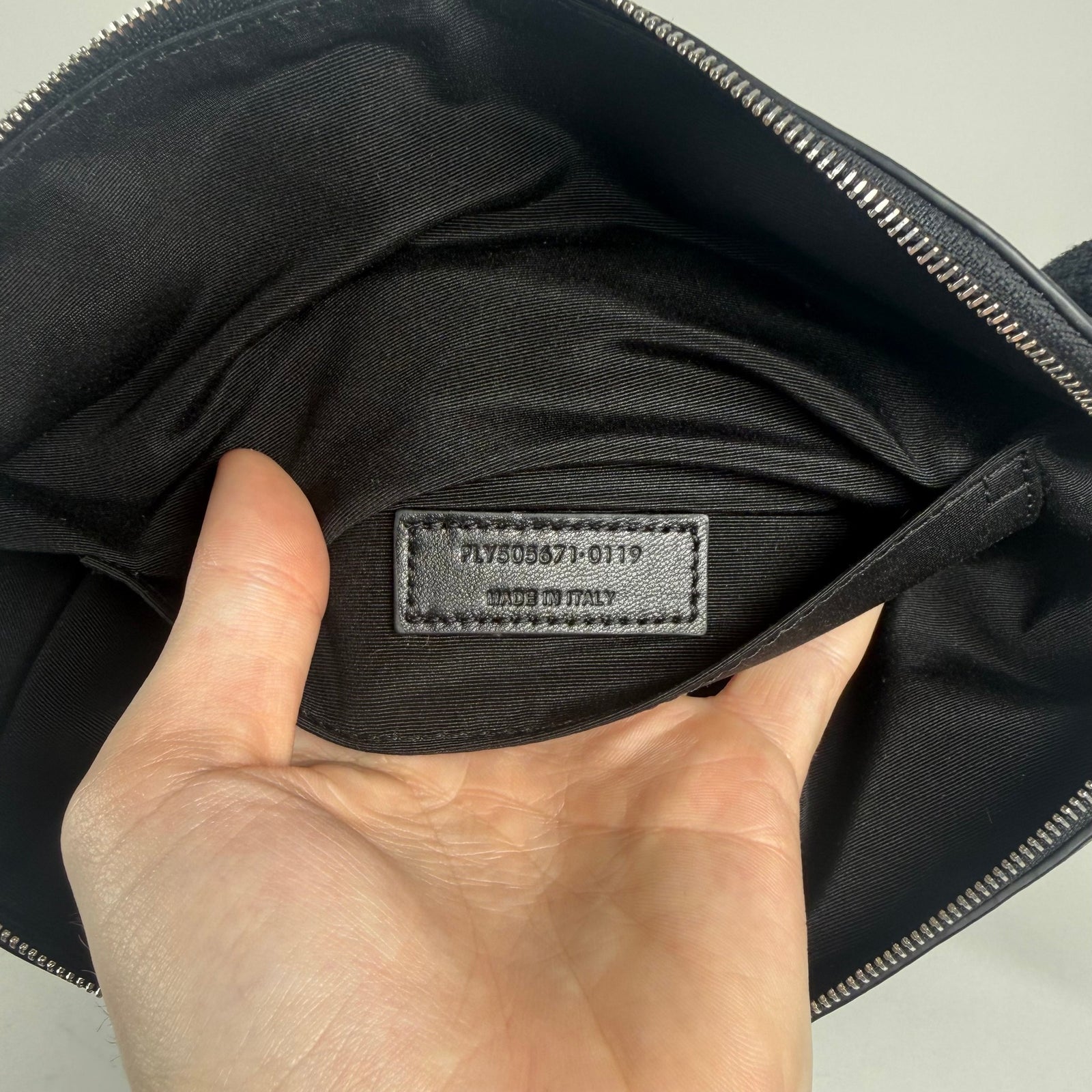 Saint Laurent Logo Detail Zipper Belt Bag Crossbody
