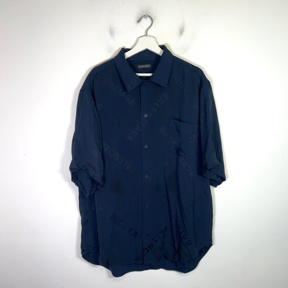 Balenciaga SS26 Monogram Fluid Viscose Shirt
