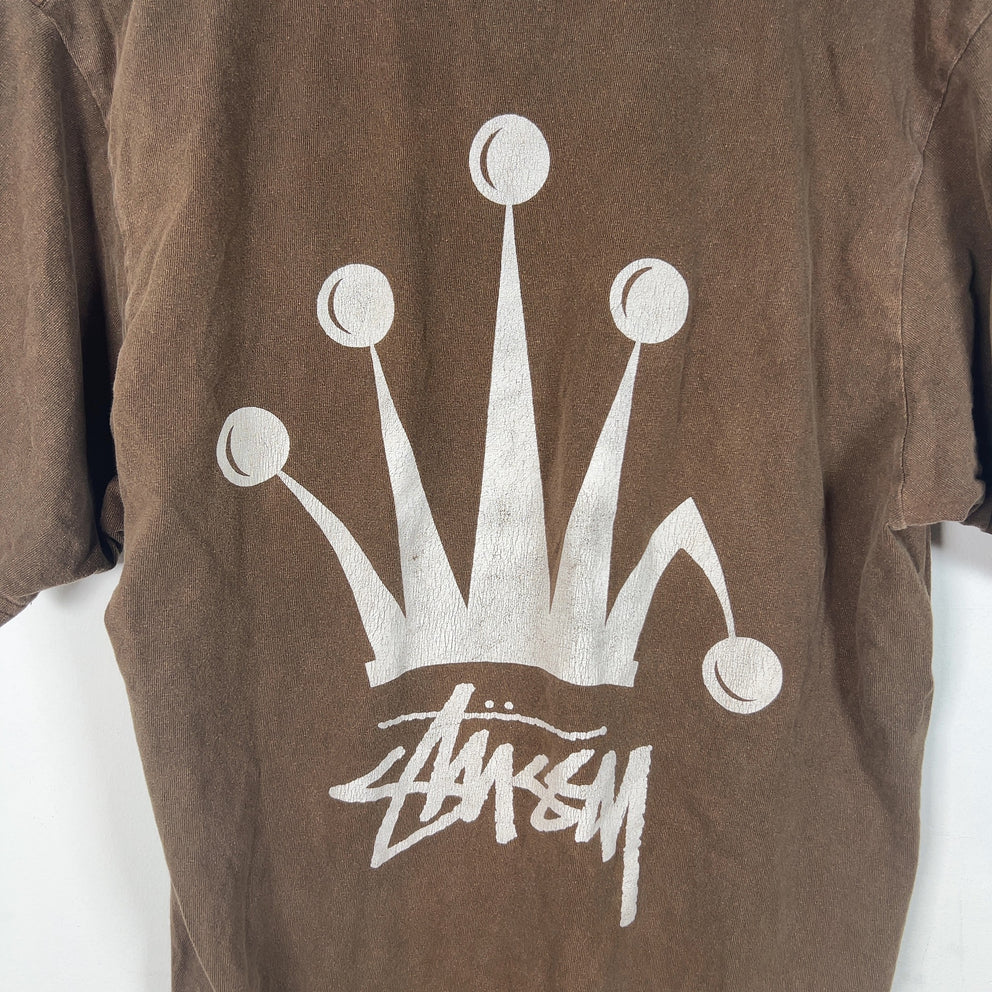 Stussy Crown Graphic Brown T-Shirt