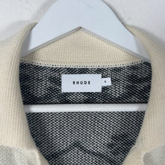 Rhude Floral Motif Knit Button Up Shirt