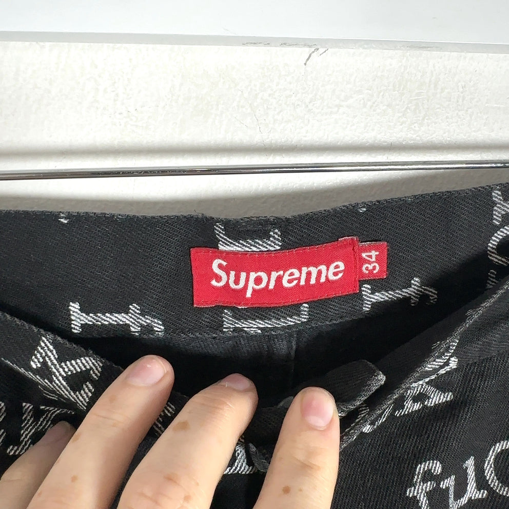 Supreme Fuck Denim Shorts