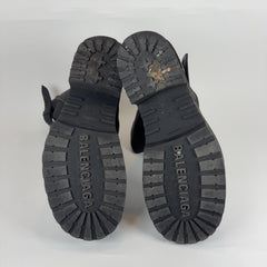 Balenciaga Distressed Leather Venom Engineer Boots