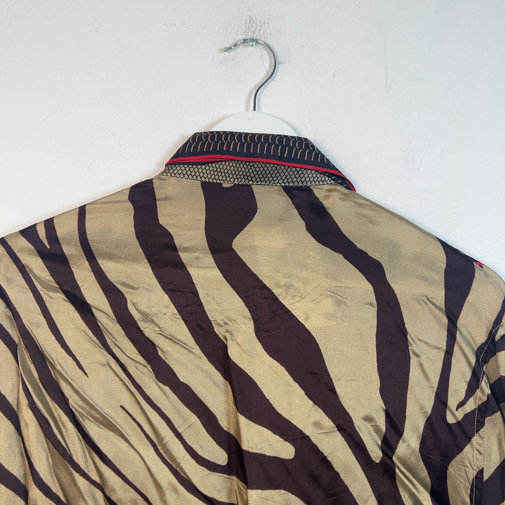 Roberto Cavalli Python Silk Shirt Size M