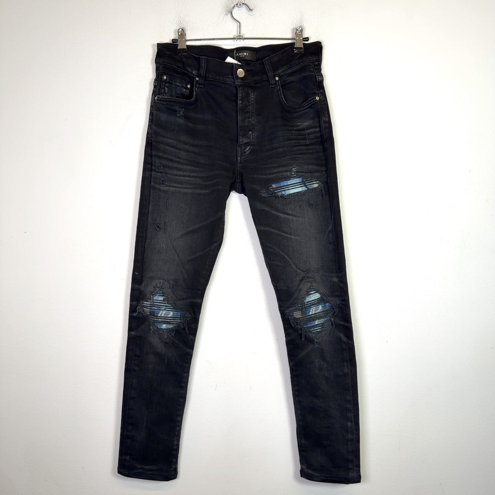 Amiri Blue Flannel MX1 Jeans