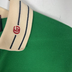 Gucci GG Striped Collar Polo Shirt