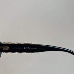 Chanel Black Gold Chain Framed Sunglasses
