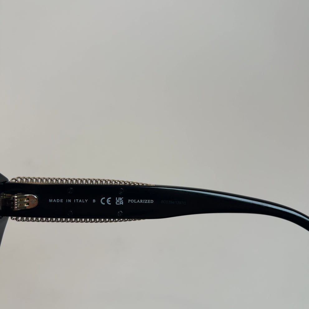 Chanel Black Gold Chain Framed Sunglasses