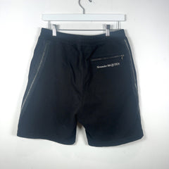 Alexander McQueen Black ZipperGraphic Sweat-Shorts