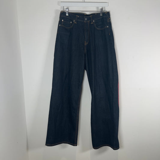 Evisu Dark Blue Daikoku Pink Monogram Selvedge Jeans Size 29